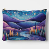 Whimsical Night - rivier, bomen en bergen Etui (Voorkant)