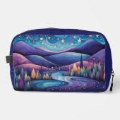 Whimsical Night - rivier, bomen en bergen Toilettasje (Voorkant)