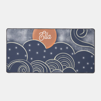 Whimsical Night Sky Desk Mat