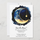 Whimsical Night Sky Waterverf Boy Baby shower Kaart (Voorkant)