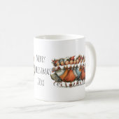 Whimsical Nine Ladies Dancing 12 Dagen 11oz Koffiemok (Voorkant rechts)