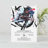 Whimsical Ninja Verrassingsverjaardag Kaart (Staand voorkant)