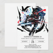 Whimsical Ninja Verrassingsverjaardag Kaart (Voorkant / Achterkant)