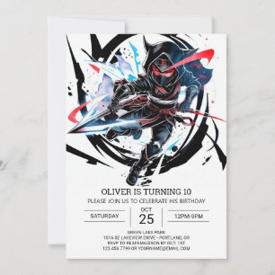 Whimsical Ninja Verrassingsverjaardag Kaart