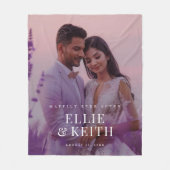 Whimsical nog lang en gelukkig na Paarse fotobruil Fleece Deken (Voorkant)