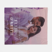 Whimsical nog lang en gelukkig na Paarse fotobruil Fleece Deken (Voorkant (Horizontaal))