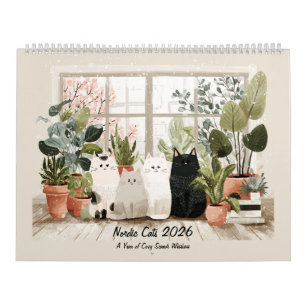 Whimsical Noordse Katten   Scandinavisch Gezellig  Kalender