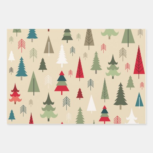 Whimsical Noordse kerstversieringen Inpakpapier Vel (Voorkant 2)