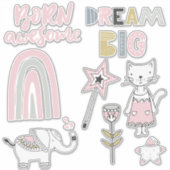 Whimsical Nordic Girly Assorteerde Stickers (Voorkant)
