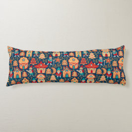 Whimsical Nordic Houses en Gnomen | Scandinavische Lichaamskussen