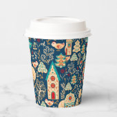 Whimsical Nordic Houses Papieren Bekers (Links)