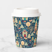 Whimsical Nordic Houses Papieren Bekers (Achterkant)