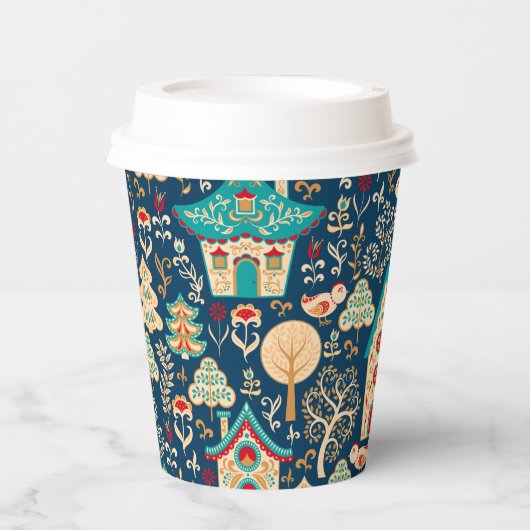 Whimsical Nordic Houses Papieren Bekers (Voorkant)