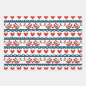 Whimsical Nordic Kerstsierents and Deer Inpakpapier Vel (Voorkant 3)