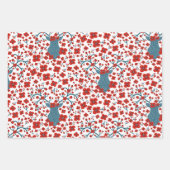 Whimsical Nordic Kerstsierents and Deer Inpakpapier Vel (Voorkant 2)