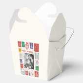 Whimsical Nostalgia Retro Stamp Christmas Photo Bedankdoosjes (Geopend)