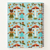 Whimsical notebook design with cartoon  notitieboek (Achterkant)