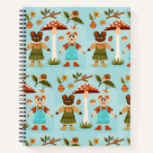Whimsical notebook design with cartoon  notitieboek (Voorkant)