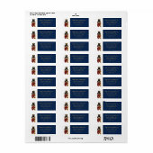 Whimsical Notenkraker in het blauw Etiket (Full Sheet)