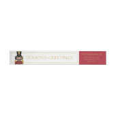 Whimsical Notenkraker in het rood Adreslabel Wikkel (Individueel)