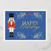 Whimsical Notenkraker Prettig Kerstfeest Navyblauw