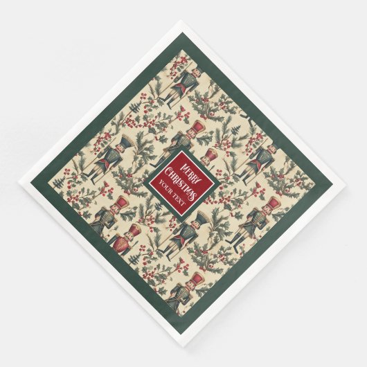 Whimsical notenkraker servetten in gedempte tinte (Hoek)