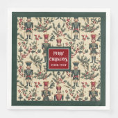 Whimsical notenkraker servetten in gedempte tinte (Voorkant)