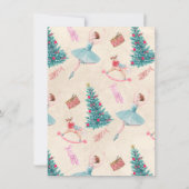 Whimsical Notenkrakers Kerstlunch uitnodigen Kaart (Achterkant)