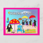Whimsical Nun Art Gifts & Cards Briefkaart (Voorkant)