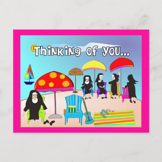 Whimsical Nun Art Gifts & Cards Briefkaart (Voorkant)