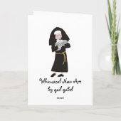 Whimsical Nun Art Gifts Kaart (Achterkant)