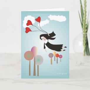 Whimsical Nun Art Gifts Kaart