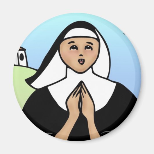 Whimsical Nun Magneet (Voorkant)