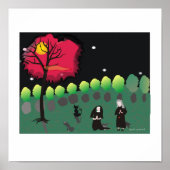 Whimsical Nuns "at the Beach" Art Poster (Voorkant)