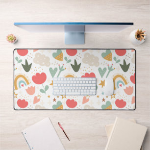 Whimsical Nursery Pattern met wolken en sterren Bureaumat
