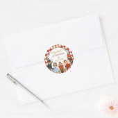 Whimsical Nutcracker Birthday Party Baby shower Ronde Sticker (Envelop)