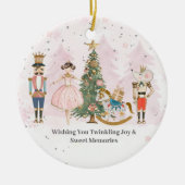 Whimsical Nutcracker Christmas Ballerina Photo Keramisch Ornament (Voorkant)