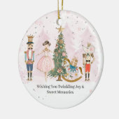 Whimsical Nutcracker Christmas Ballerina Photo Keramisch Ornament (Links)