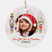 Whimsical Nutcracker Christmas Ballerina Photo Keramisch Ornament (Achterkant)