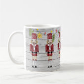 Whimsical Nutcrackers-Lichten Garland op Barnboard Koffiemok (Links)
