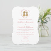 Whimsical Nuts over elkaar cute Wedding Kaart (Staand voorkant)