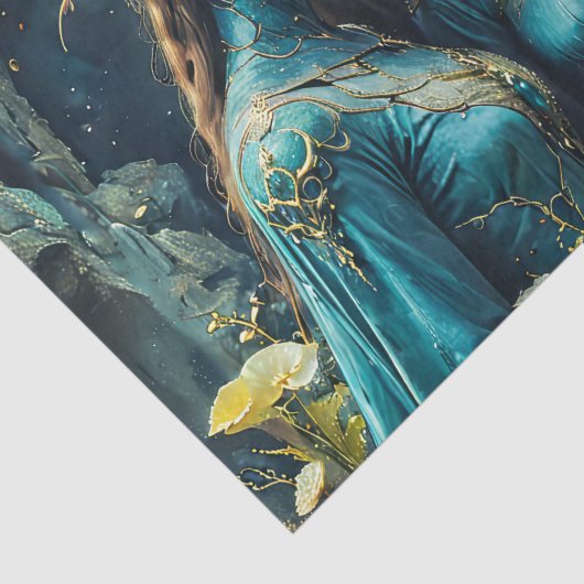 Whimsical Nymph Trio - Decoupage - Tissuepapier (Detail)