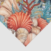 Whimsical  Oceaan Bloemen & Vis Tissuepapier (Detail)