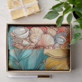 Whimsical  Oceaan Bloemen & Vis Tissuepapier (Geschenk)