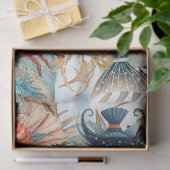Whimsical  Oceaan Bloemen & Vis Tissuepapier (Geschenk)