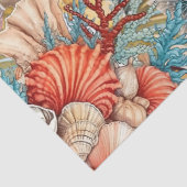 Whimsical Oceaan Bloemen & Vis Tissuepapier (Detail)