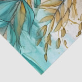 Whimsical Oceaan Bloemen & Vis Tissuepapier (Detail)