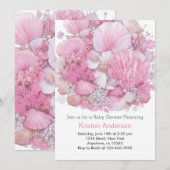 Whimsical Ocean Beachcomber Meisje Baby shower Kaart (Voorkant / Achterkant)