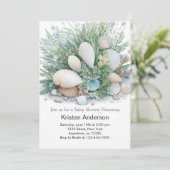 Whimsical Ocean Boho Baby shower Kaart (Staand voorkant)