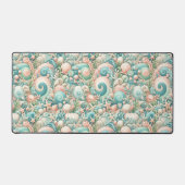 Whimsical Ocean Breeze: Pastel Zee wervelt in Cott Bureaumat (Voorkant)